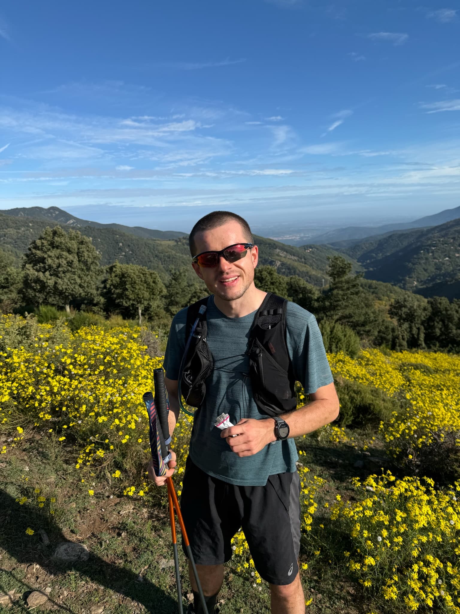 Nathan on a mountain trail
